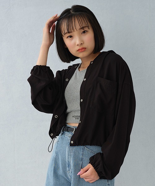 LOVETOXIC（ラブトキシック）の「シアーシャツブルゾン（シャツ