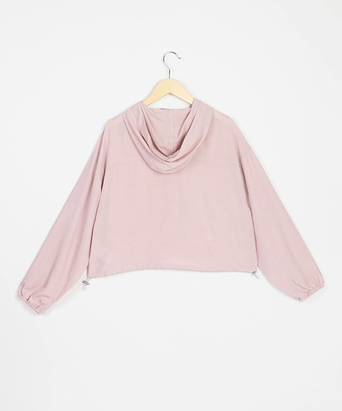 LOVETOXIC（ラブトキシック）の「シアーシャツブルゾン（シャツ/ブラウス・キッズ・ブラック/オフホワイト/ピンク・S/L/M）」の9枚目の写真