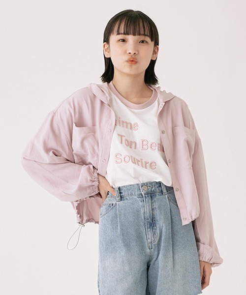 LOVETOXIC(ラブトキシック)の「シアーシャツブルゾン(シャツ/ブラウス・キッズ・ブラック/オフホワイト/ピンク・S/L/M)」の11枚目の写真