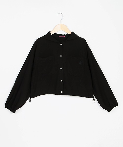 LOVETOXIC（ラブトキシック）の「シアーシャツブルゾン（シャツ/ブラウス・キッズ・ブラック/オフホワイト/ピンク・S/L/M）」の16枚目の写真