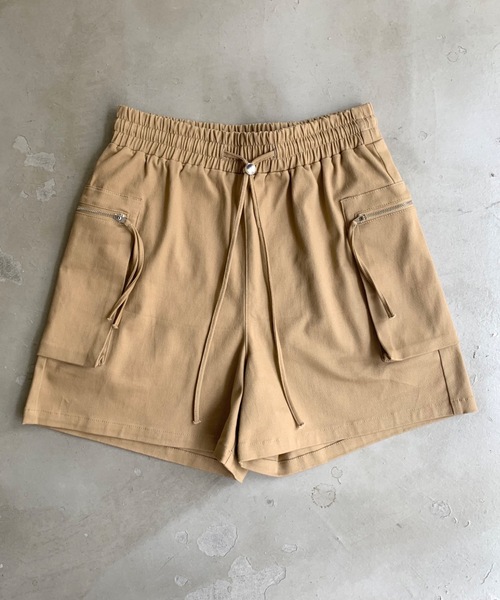 SHAGGIE(シャギー)の「ミリタリーダブルポケットキュロットパンツ(その他パンツ・レディース・ブラック/ブラウン/チャコールグレー・FREE)」の9枚目の写真