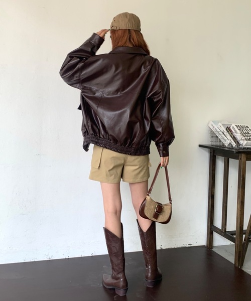 SHAGGIE(シャギー)の「ミリタリーダブルポケットキュロットパンツ(その他パンツ・レディース・ブラック/ブラウン/チャコールグレー・FREE)」の8枚目の写真
