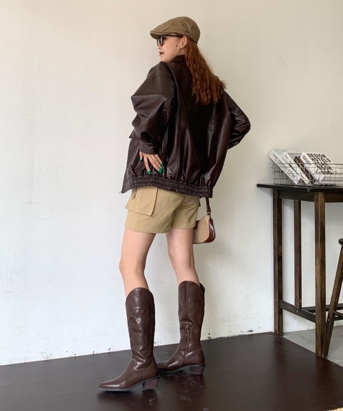 SHAGGIE(シャギー)の「ミリタリーダブルポケットキュロットパンツ(その他パンツ・レディース・ブラック/ブラウン/チャコールグレー・FREE)」の7枚目の写真