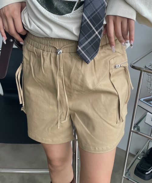 SHAGGIE(シャギー)の「ミリタリーダブルポケットキュロットパンツ(その他パンツ・レディース・ブラック/ブラウン/チャコールグレー・FREE)」の14枚目の写真