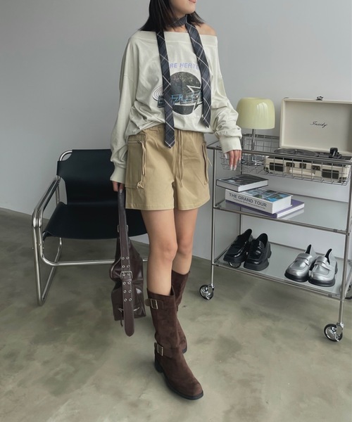 SHAGGIE(シャギー)の「ミリタリーダブルポケットキュロットパンツ(その他パンツ・レディース・ブラック/ブラウン/チャコールグレー・FREE)」の17枚目の写真