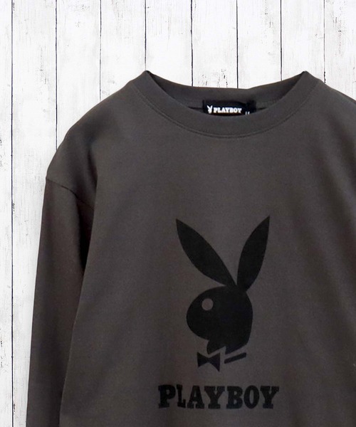 PLAYBOY プレイボーイ ロングTシャツ PLAYBOY / プレイボーイ ビッグシルエットプリントロンT（T