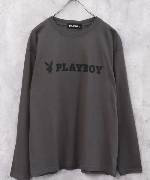 PLAYBOY プレイボーイ ロングTシャツ PLAYBOY / プレイボーイ ビッグシルエットプリントロンT（T