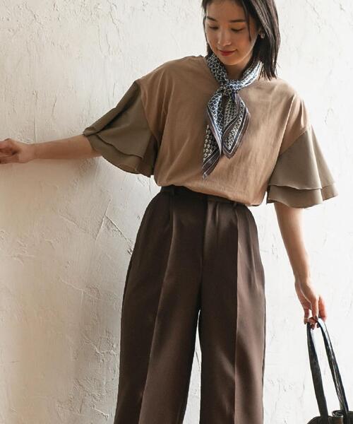 coen（コーエン）の「ジオメトリックレトロスカーフ（バンダナ/スカーフ・レディース・ブラウン/ネイビー・FREE）」の4枚目の写真