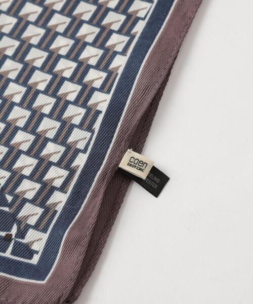 coen（コーエン）の「ジオメトリックレトロスカーフ（バンダナ/スカーフ・レディース・ブラウン/ネイビー・FREE）」の19枚目の写真