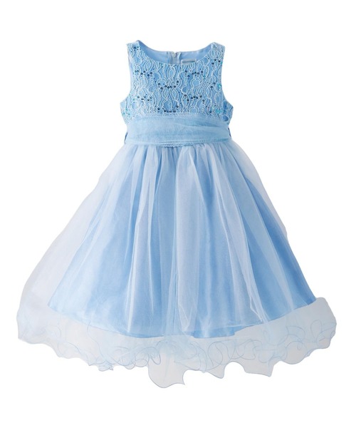 Catherine Cottage（キャサリンコテージ）の「スパンコールレースチュールドレス（ドレス・キッズ・ミント/ネイビー/シルバー/バーガンディー/ゴールド/ローズ/コーラルピンク/サックスブルー/ブルー/ライラック/ブルーグリーン/イエロー/ピンク/オフホワイト・100/110/140/130/120）」の15枚目の写真