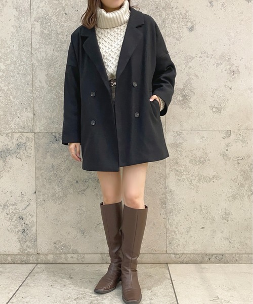 apres jour（アプレジュール）の「ゆるジャケットアウター【ZOZOTOWN限定アイテム】（チェスターコート・レディース・ピンクベージュ/モカ/ブラック/アイボリー・フリー/X-LARGE）」の16枚目の写真