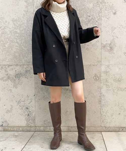 apres jour（アプレジュール）の「ゆるジャケットアウター【ZOZOTOWN限定アイテム】（チェスターコート・レディース・ピンクベージュ/モカ/ブラック/アイボリー・フリー/X-LARGE）」の17枚目の写真