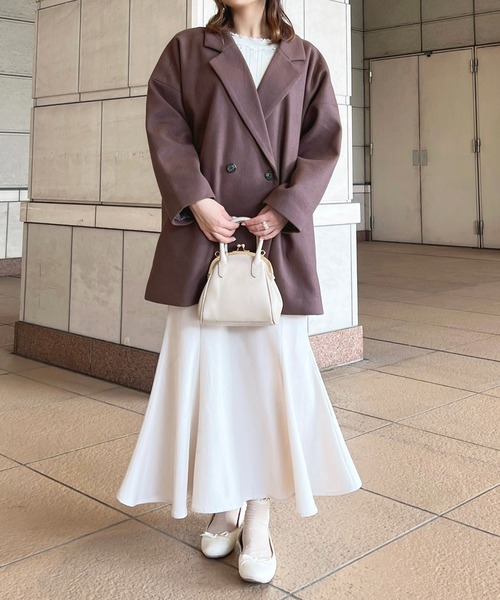 apres jour（アプレジュール）の「ゆるジャケットアウター【ZOZOTOWN限定アイテム】（チェスターコート・レディース・ピンクベージュ/モカ/ブラック/アイボリー・フリー/X-LARGE）」の22枚目の写真