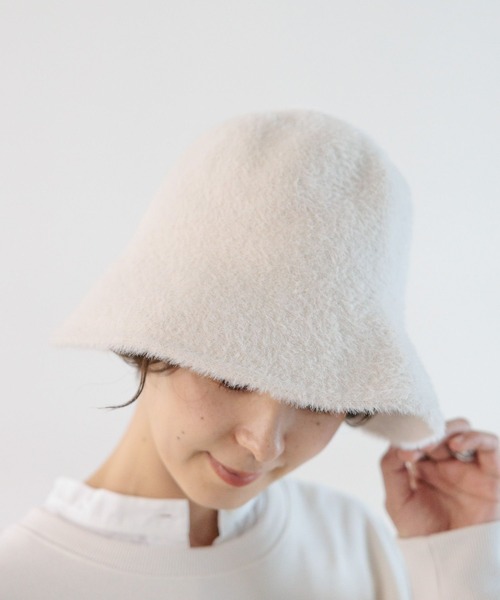 LEPSIM（レプシィム）の「シャギーバケハ　970224（ハット・レディース・アイボリー/ブラック・ONE SIZE）」の3枚目の写真