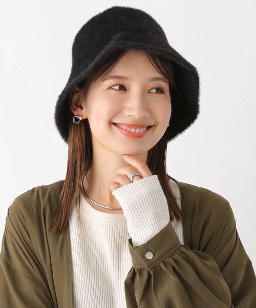 LEPSIM（レプシィム）の「シャギーバケハ　970224（ハット・レディース・アイボリー/ブラック・ONE SIZE）」の5枚目の写真