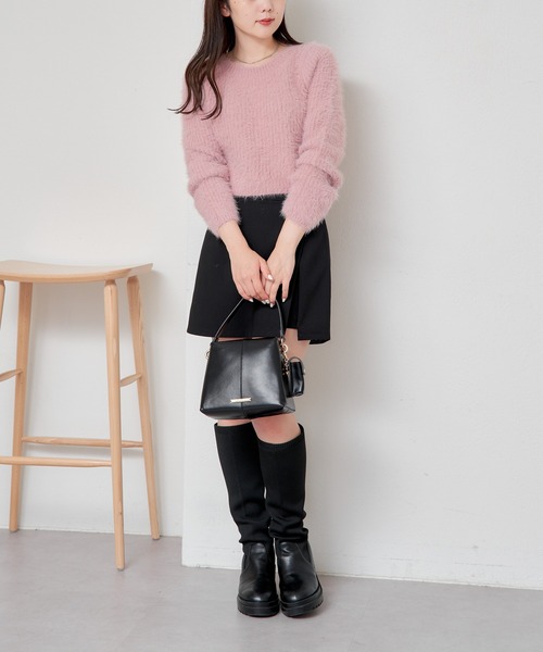 Chico（チコ）の「【新色追加】ラウンドハンドルマグネットバッグ（ショルダーバッグ・レディース・ブラック/アイボリー/ブルー/ピンク・FREE）」の21枚目の写真