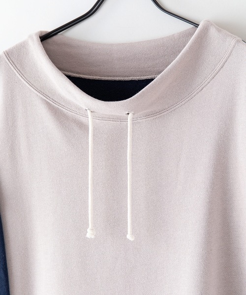 fort point(フォーポイント)の「【FORT POINT/フォートポイント】裏毛 ルーズハイネックPO プルオーバー(Tシャツ/カットソー・レディース・アイボリー/ベージュ/グリーン/マスタード・MEDIUM)」の9枚目の写真