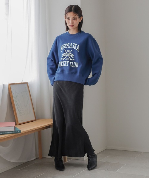 LOWRYS FARM（ローリーズファーム）の「サテンフレアスカート　980536（スカート・レディース・ブラウン/ブラック/アイボリー/チャコールグレー/カーキ・LONG/SHORT/20cm）」の15枚目の写真