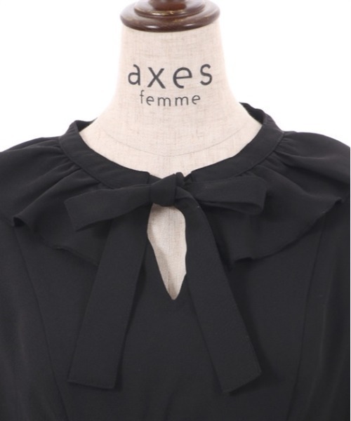 axes femme(アクシーズファム)の「ハイウエストドッキングワンピース(ワンピース・レディース・ピンク/ブラウン/チャコールグレー・FREE)」の10枚目の写真