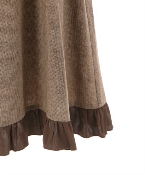 axes femme(アクシーズファム)の「ハイウエストドッキングワンピース(ワンピース・レディース・ピンク/ブラウン/チャコールグレー・FREE)」の19枚目の写真