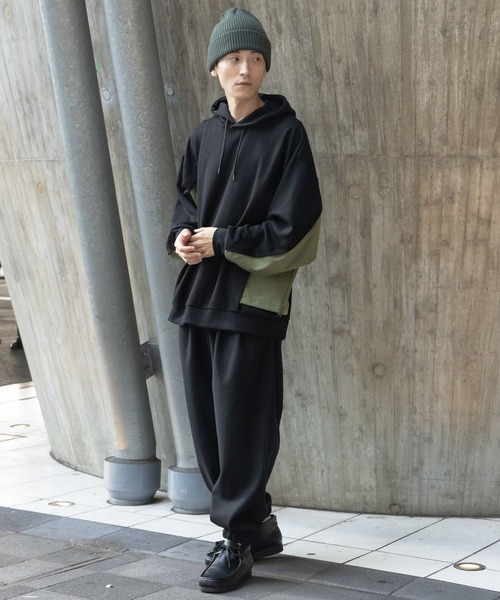 niko and...（ニコアンド）の「カットメルトンイージーパンツ（その他パンツ・メンズ・ナチュラル/ブラック・LARGE/MEDIUM）」の15枚目の写真