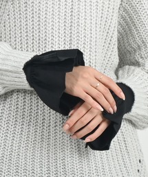 Felt-Maglietta | 調整可能ダブルボタン付きフレア付け袖(アームカバー)