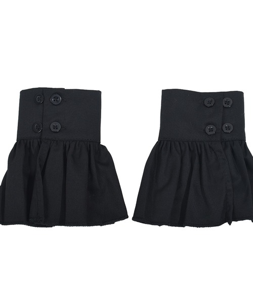 Felt-Maglietta(フェルトマリエッタ)の「調整可能ダブルボタン付きフレア付け袖(アームカバー・レディース・ホワイト/ブラック・FREE)」の11枚目の写真