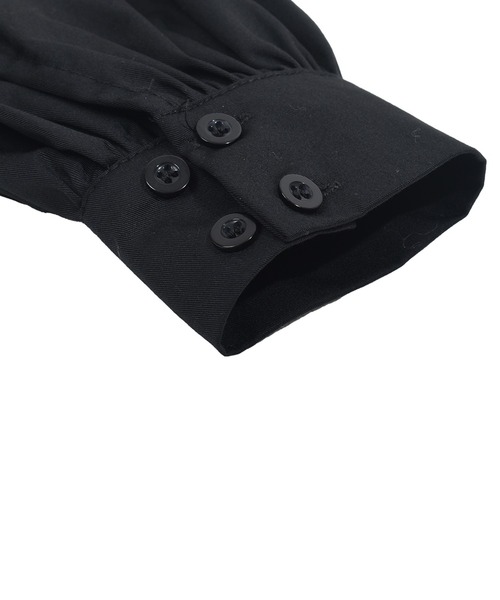 Felt-Maglietta(フェルトマリエッタ)の「調整可能ダブルボタン付きフレア付け袖(アームカバー・レディース・ホワイト/ブラック・FREE)」の13枚目の写真