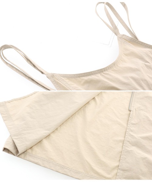 ANAP(アナップ)の「フロントジップミリタリーキャミワンピース(ワンピース・レディース・ブラック/グレイッシュベージュ・FREE)」の9枚目の写真