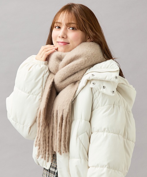 INGNI（イング）の「マシュマロストール（ストール/ショール・レディース・モカ/ラベンダー/グレー/ピンク/サックスブルー/オフホワイト・ONE SIZE）」の16枚目の写真