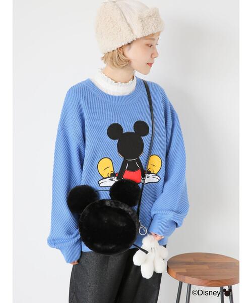 ehka sopo（エヘカソポ）の「【Disney】ミッキー/アップリケ刺繍ニット