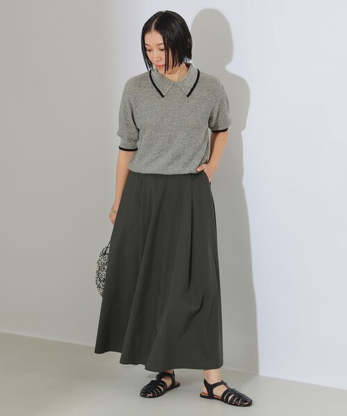 B:MING by BEAMS（ビーミングバイビームス）の「B:MING by BEAMS / ブークレ ニット デザイン ポロシャツ（ニット/セーター・レディース・ブラウン系その他/ネイビー・ONE SIZE）」の8枚目の写真