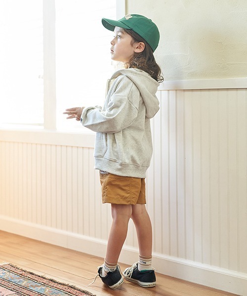 b・ROOM(ビールーム)の「【万能アイテム】ドロップシンプルジップパーカ(パーカー・キッズ・ピンク/サックスブルー/ベージュ/オレンジ/ネイビー/ミント/オートミール・150cm/110cm/120cm/100cm/140cm/130cm)」の12枚目の写真