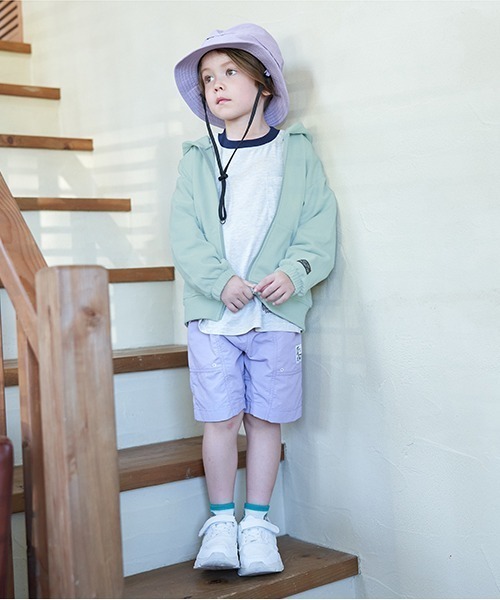 b・ROOM(ビールーム)の「【万能アイテム】ドロップシンプルジップパーカ(パーカー・キッズ・ピンク/サックスブルー/ベージュ/オレンジ/ネイビー/ミント/オートミール・150cm/110cm/120cm/100cm/140cm/130cm)」の10枚目の写真