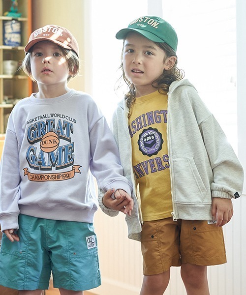 b・ROOM(ビールーム)の「【万能アイテム】ドロップシンプルジップパーカ(パーカー・キッズ・ピンク/サックスブルー/ベージュ/オレンジ/ネイビー/ミント/オートミール・150cm/110cm/120cm/100cm/140cm/130cm)」の9枚目の写真