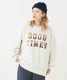 CUBE SUGAR | 裏起毛スウェットロゴプリントプルオーバー(スウェット)