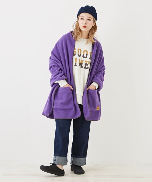 CUBE SUGAR（キューブシュガー）の「裏起毛スウェットロゴプリントプルオーバー（スウェット・レディース・ブラック/カーキ/マルチ/オートミール/レッド・M）」の18枚目の写真