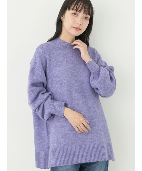 earth music&ecology（アースミュージックアンドエコロジー）の「FLUFFYハイネックチュニック（チュニック・レディース・グレー系その他/ブラック/ブルーグリーン/パープル/アイボリー・FREE）」の5枚目の写真