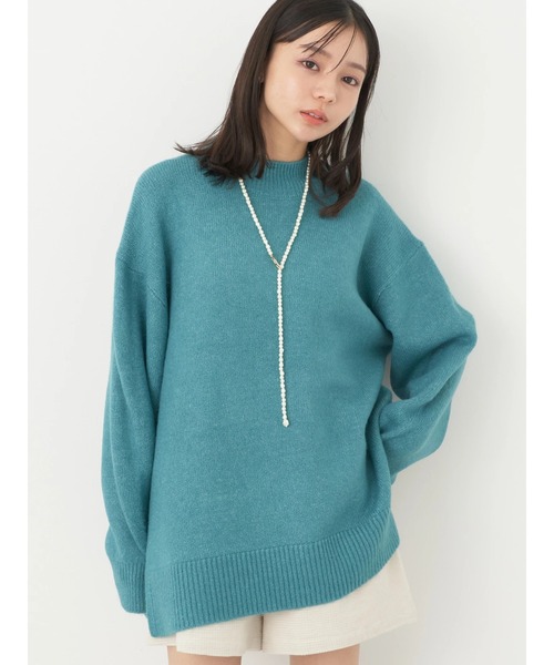 earth music&ecology（アースミュージックアンドエコロジー）の「FLUFFYハイネックチュニック（チュニック・レディース・グレー系その他/ブラック/ブルーグリーン/パープル/アイボリー・FREE）」の12枚目の写真