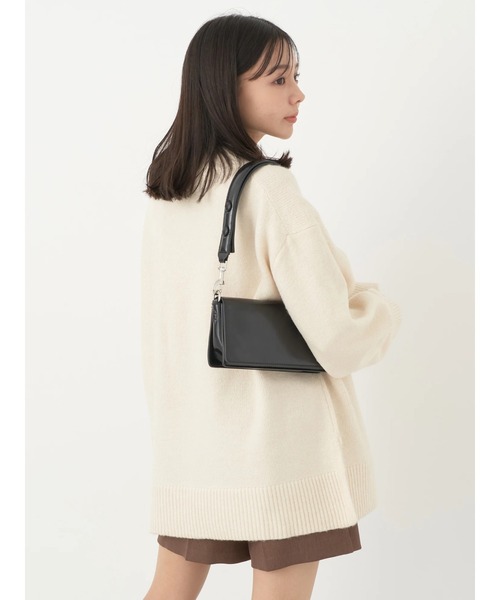 earth music&ecology（アースミュージックアンドエコロジー）の「FLUFFYハイネックチュニック（チュニック・レディース・グレー系その他/ブラック/ブルーグリーン/パープル/アイボリー・FREE）」の8枚目の写真