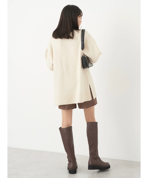 earth music&ecology（アースミュージックアンドエコロジー）の「FLUFFYハイネックチュニック（チュニック・レディース・グレー系その他/ブラック/ブルーグリーン/パープル/アイボリー・FREE）」の11枚目の写真