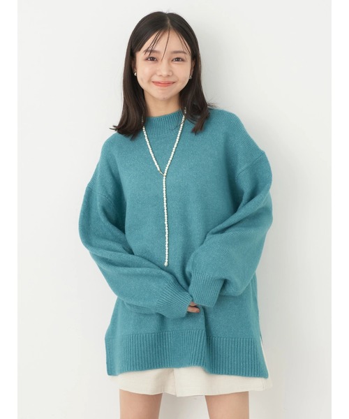 earth music&ecology（アースミュージックアンドエコロジー）の「FLUFFYハイネックチュニック（チュニック・レディース・グレー系その他/ブラック/ブルーグリーン/パープル/アイボリー・FREE）」の13枚目の写真