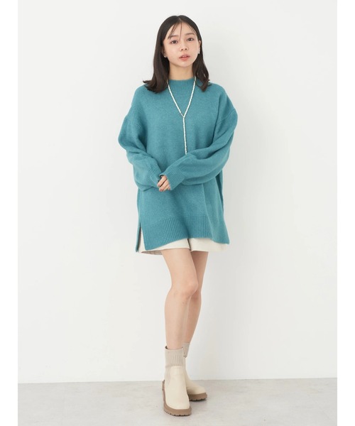 earth music&ecology（アースミュージックアンドエコロジー）の「FLUFFYハイネックチュニック（チュニック・レディース・グレー系その他/ブラック/ブルーグリーン/パープル/アイボリー・FREE）」の14枚目の写真