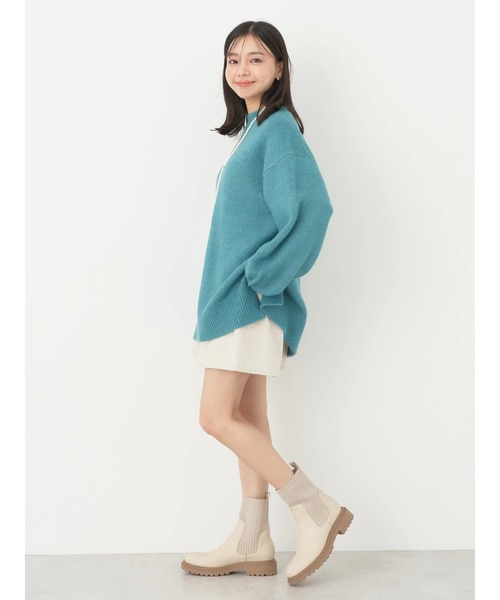 earth music&ecology（アースミュージックアンドエコロジー）の「FLUFFYハイネックチュニック（チュニック・レディース・グレー系その他/ブラック/ブルーグリーン/パープル/アイボリー・FREE）」の15枚目の写真