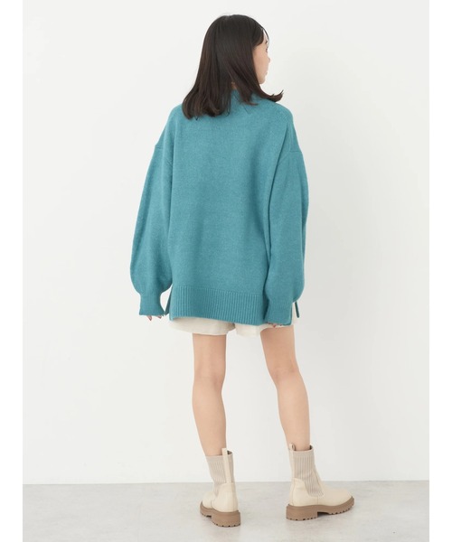 earth music&ecology（アースミュージックアンドエコロジー）の「FLUFFYハイネックチュニック（チュニック・レディース・グレー系その他/ブラック/ブルーグリーン/パープル/アイボリー・FREE）」の16枚目の写真