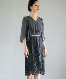 DRESS PLUS | 結婚式 ワンピース パーティー ドレス お呼ばれ 二次会 袖あり(ドレス)