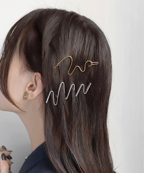 ANEMONE（アネモネ）の「ウェーブラインメタルヘアピン（ヘアピン・レディース・シルバー/ゴールド・FREE）」の6枚目の写真
