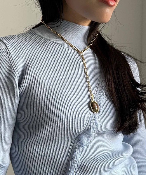 Ameri(アメリ)の「UND NICKEL FREE GEMSTONE NECKLACE(ネックレス・レディース・ゴールド/シルバー・FREE)」の7枚目の写真