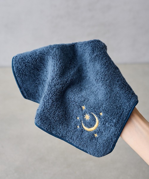 BIRTHDAY BAR(バースデイバー)の「太陽と月 刺繍タオルハンカチ(ハンカチ/ハンドタオル・レディース・ホワイト/ネイビー/アイボリー・フリー)」の9枚目の写真