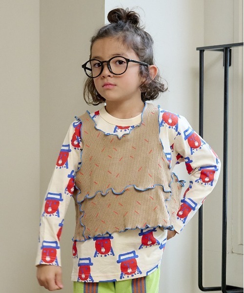 HOGAN RANCH WEAR（ホーガンランチウエア）の「ワッフルメロータンクトップ（kids/S～LL）（タンクトップ・キッズ・オフホワイト/ブラック/ベージュ・S/M/L/LL）」の3枚目の写真